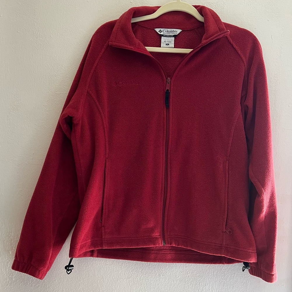 Columbia Fleece Maroon Sweater Size L